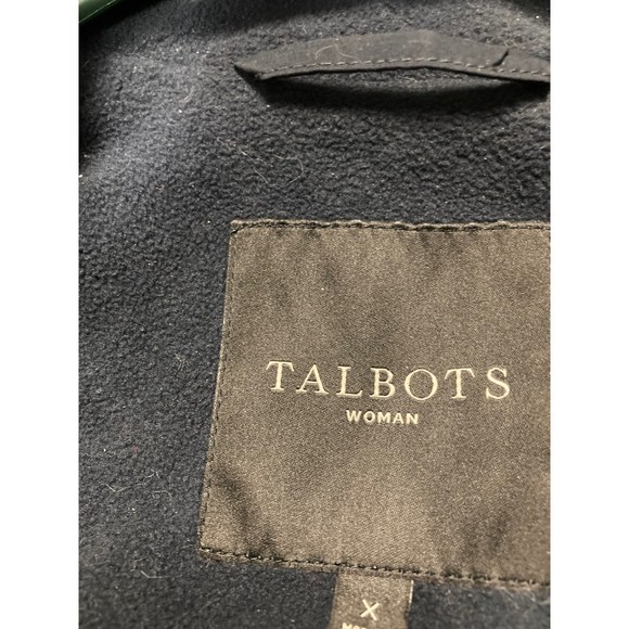 Talbots Woman 1X Navy Blue Quilted Button Snap over Zipper Puffer Vest - Picture 3 of 3